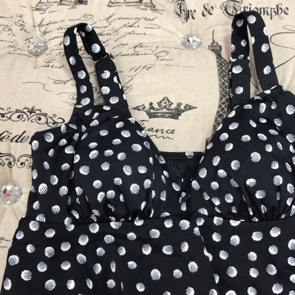 Swim Solutions Galactica Print Tiered Swim Top - Picture 5 of 9